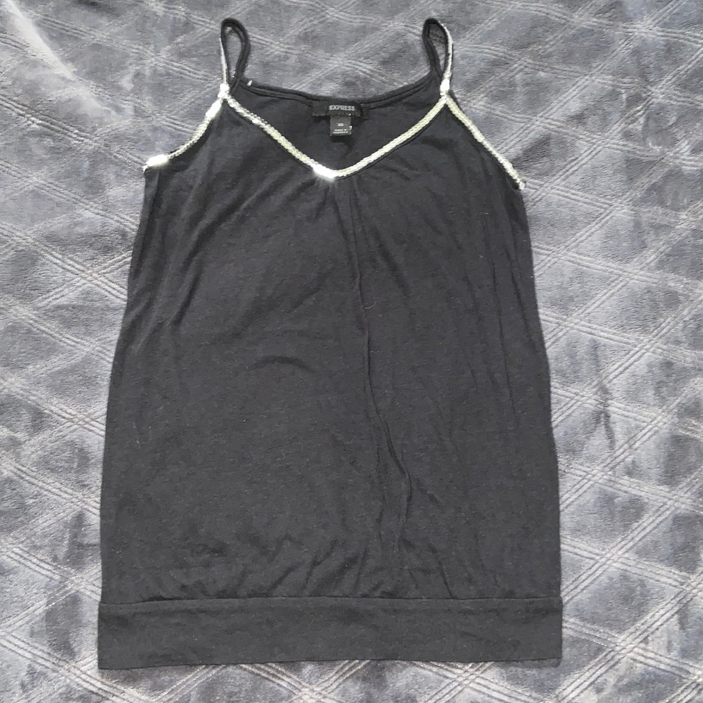 black tank top with sequins